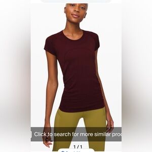 Lululemon Athletica Dark Red Short Sleeve Top
